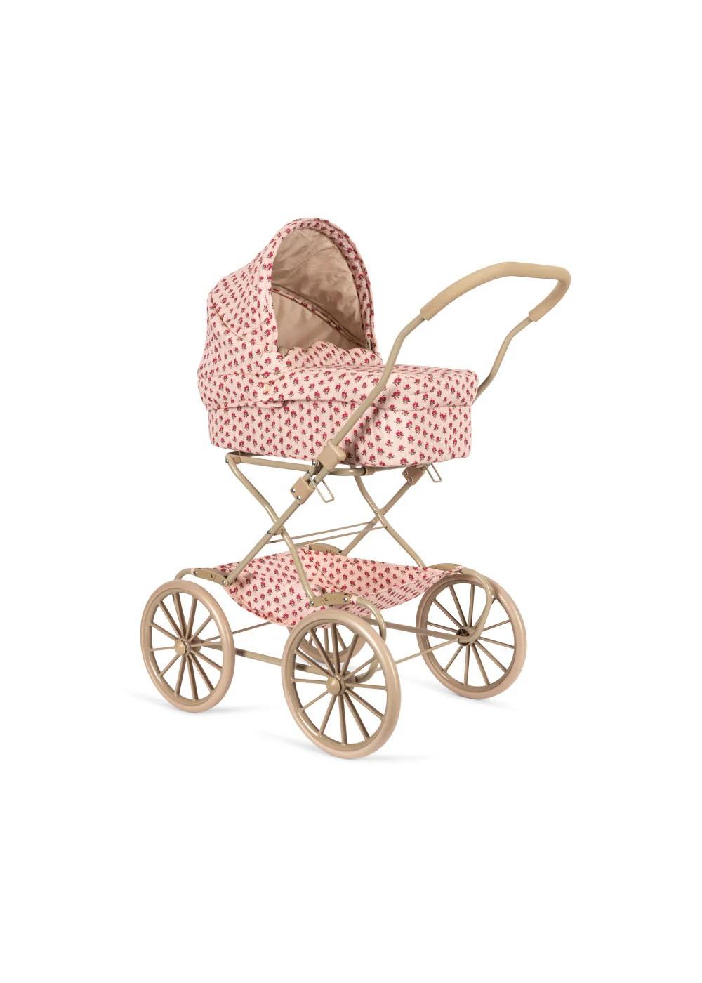Carrozzina per bambole per bambina Konges Slojd rosa con dettagli fiorellini KS103778 P05185 KONGES SLOJD 