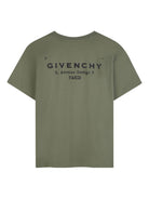 T-shirt per bambino Givenchy Kids verde con stampa logo H31075 645 GIVENCHY KIDS 