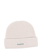 Berretto per bambino Laneus Kids beige con etichetta con logo F5LKJUHT041 013 LANEUS 