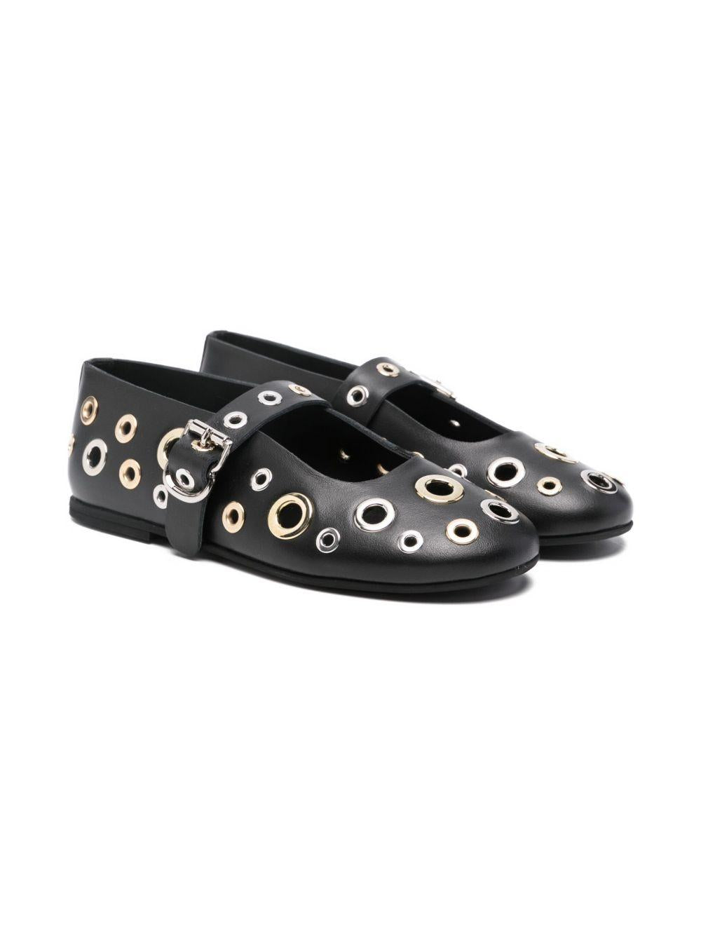Ballerine per bambina Florens nere con dettagli occhielli F0252 15V FLORENS 