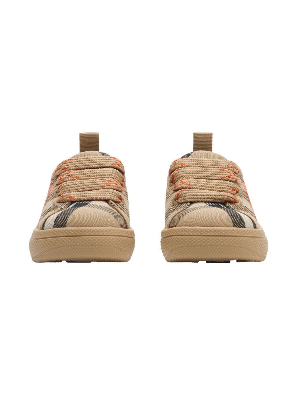 Sneakers per bambino Burberry Kids beige con fantasia tartan e caviglia imbottita 8105751 B9368 BURBERRY KIDS 