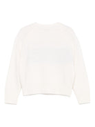 Maglione per bambina Il Gufo bianco con ricamo foglie sul davanti A25GMA0018EM220 1007L IL GUFO 