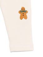 Pantaloni per neonata Donsje beige con biscottino ricamato 3042801 00004 DONSJE 