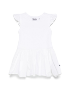 Abito per neonata Molo bianco Cimi con targhetta con logo e dettagli con ruches 4S25E101 5474 MOLO 