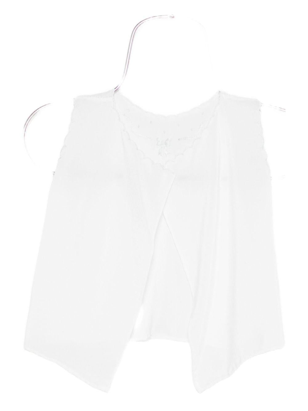 T-shirt per neonato Mariella Ferrari bianca con dettagli ricamati COB2 AZZURRO MARIELLA FERRARI 