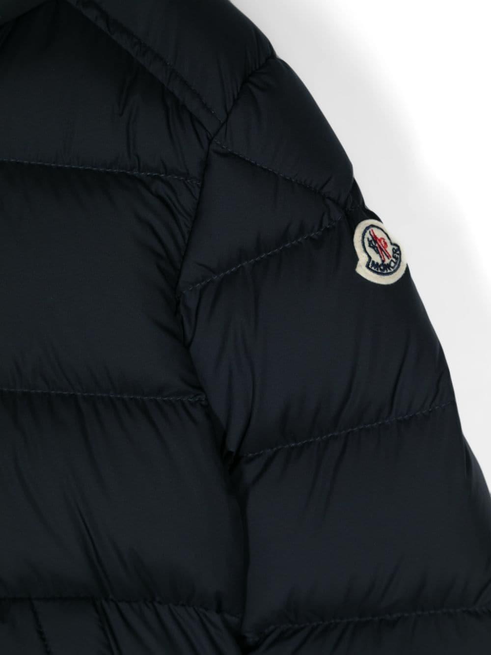 Giubbino Mattan per bambino Moncler Enfant blu con toppa con logo sulla manica J29541A00058 549SK 77G MONCLER ENFANT 