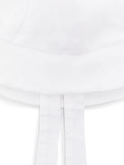 Cappello per neonata La Stupenderia bianco in lino con fascia regolabile sul collo TBCP57 D01 LA STUPENDERIA 