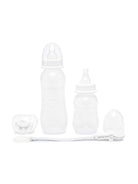 Set biberon e ciuccio per neonati Emporio Armani Kids bianco con stampa 407139 CC919 00010 EMPORIO ARMANI KIDS 