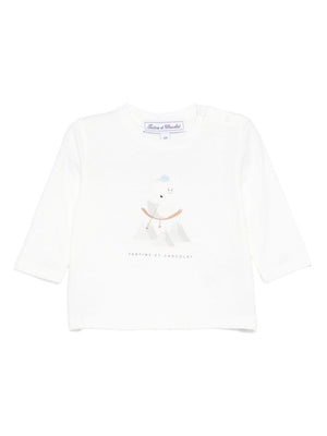 T-shirt per neonato Tartine Et Chocolat bianca con stampa grafica