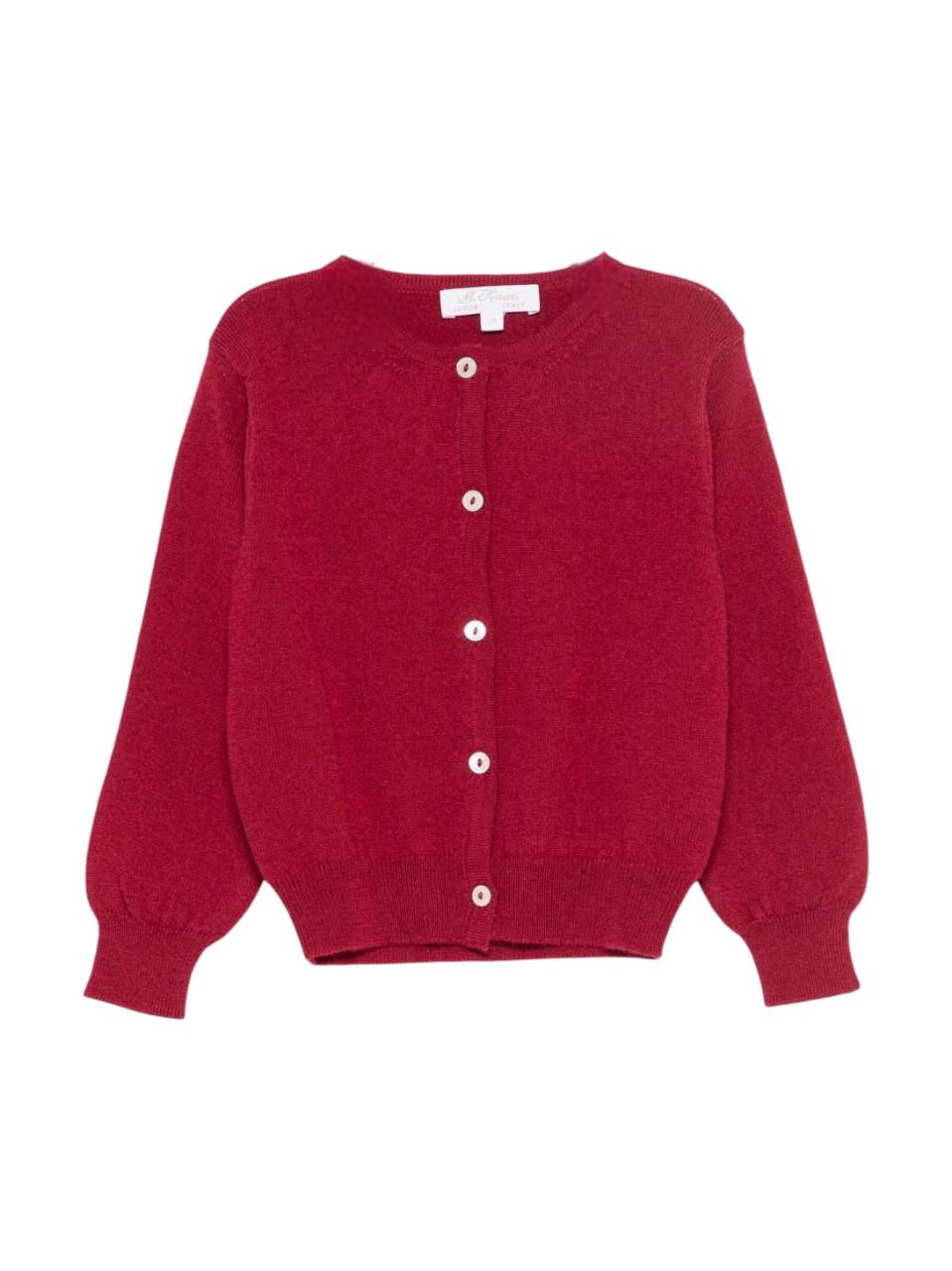 Maglione per bambina Mariella Ferrari rosso con chiusura frontale a bottoni MGR16 155 MARIELLA FERRARI 