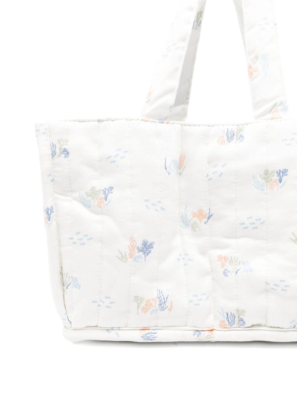 Borsa fasciatoio per neonati Avery Row bianco trapuntata con stampa grafica NCACOA COASTILINES AVERY ROW 