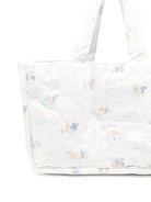 Borsa fasciatoio per neonati Avery Row bianco trapuntata con stampa grafica NCACOA COASTILINES AVERY ROW 
