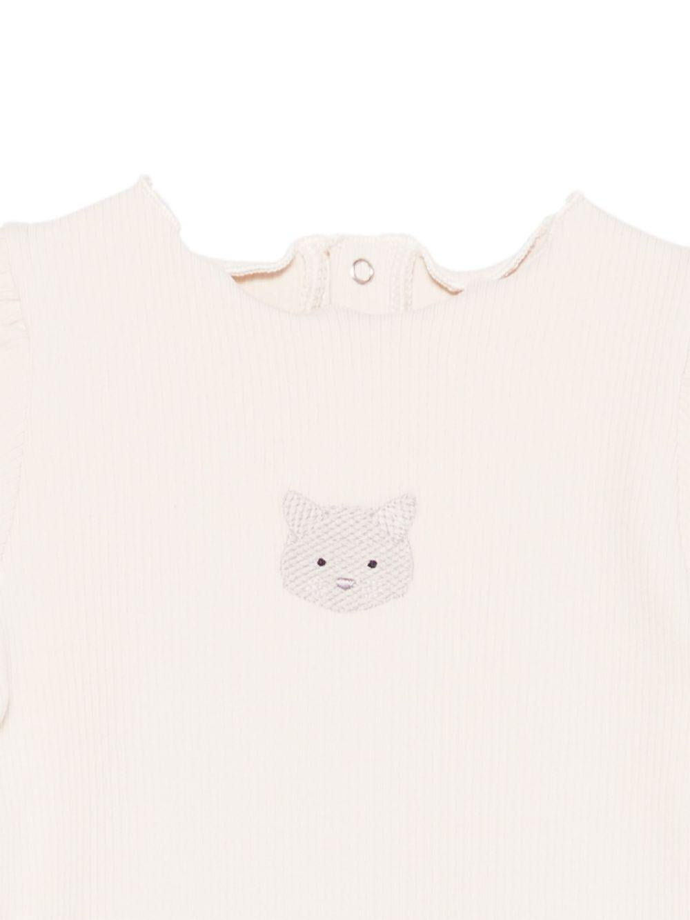 Body per neonata Donsje Nowie beige con motivo con ricamo 3032703 00003 DONSJE 