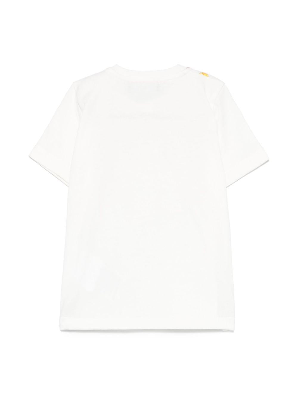 T-shirt per neonata Versace Kids bianco con stampa logo oro 10185701A13238 2W070 VERSACE KIDS 