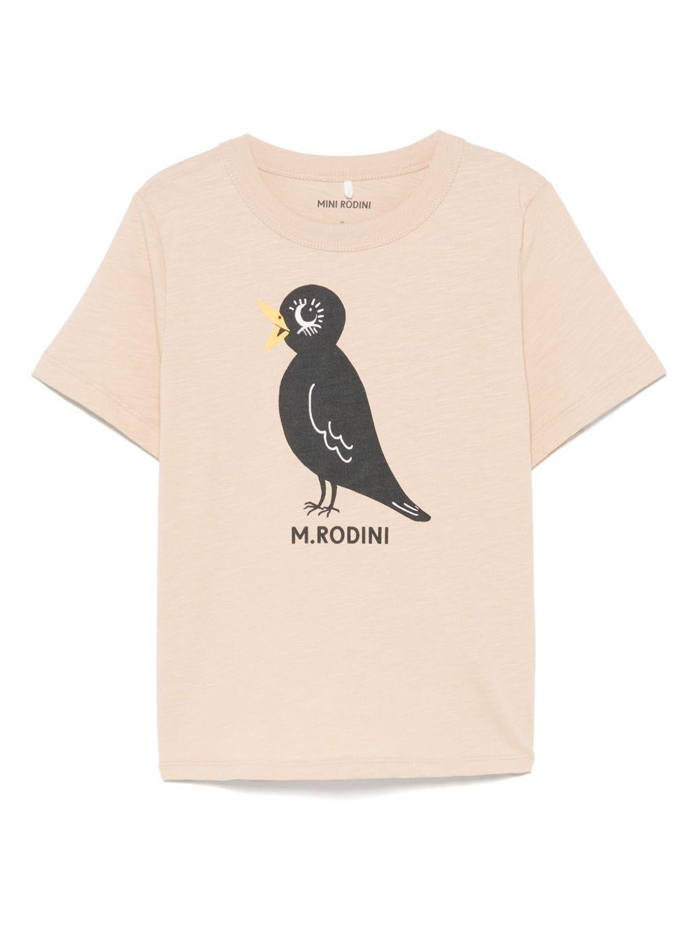 T-shirt per bambina Mini Rodini beige con stampa grafica 2562013713 BEIGE MINI RODINI 