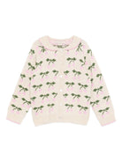 Maglione per bambina Konges Sløjd beige con ricamo ciliegie KS103712 P00005 KONGES SLOJD 