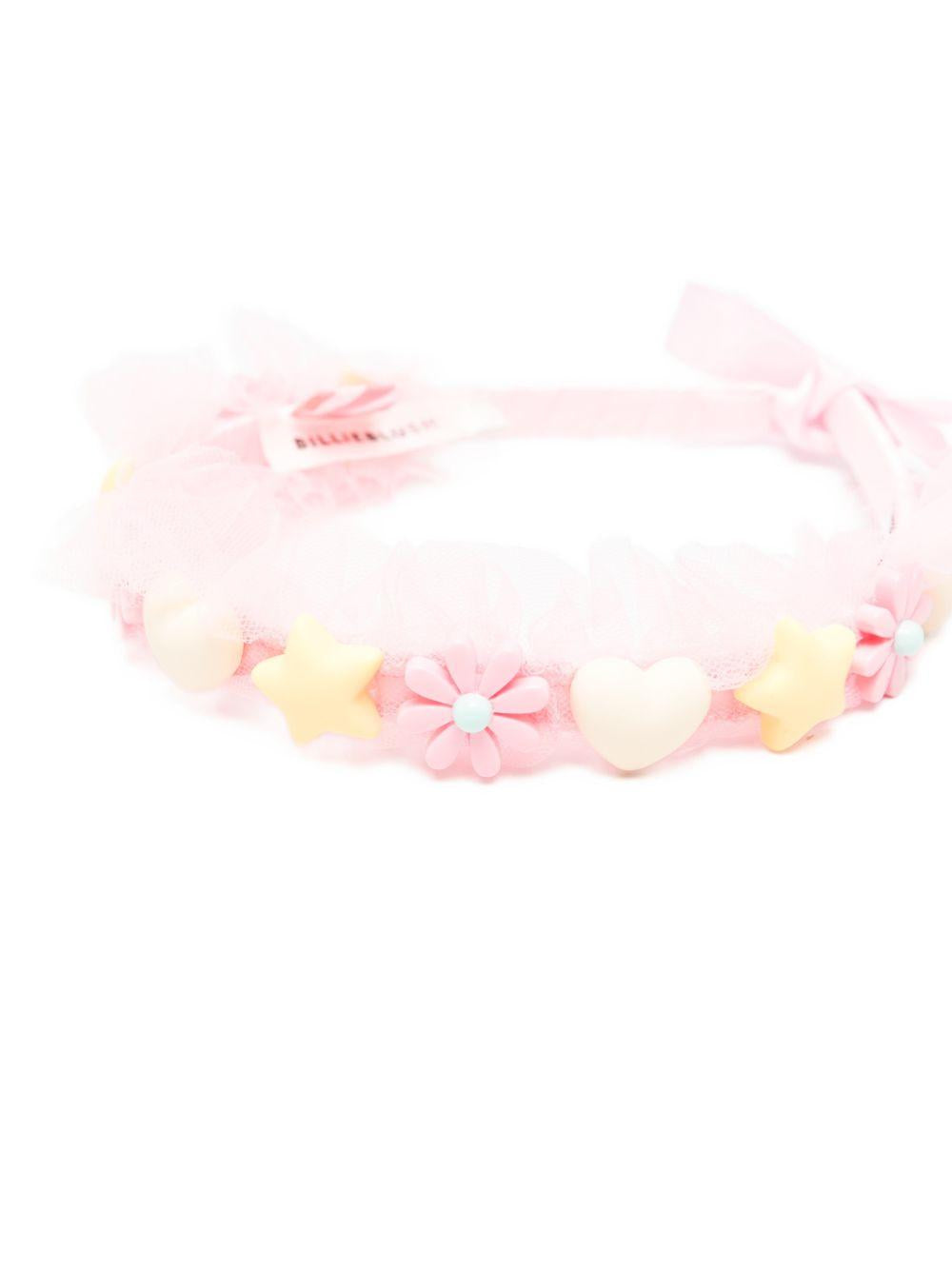 Cerchietto per capelli per bambina Billieblush rosa con applicazione fiori U22056 44L BILLIEBLUSH 