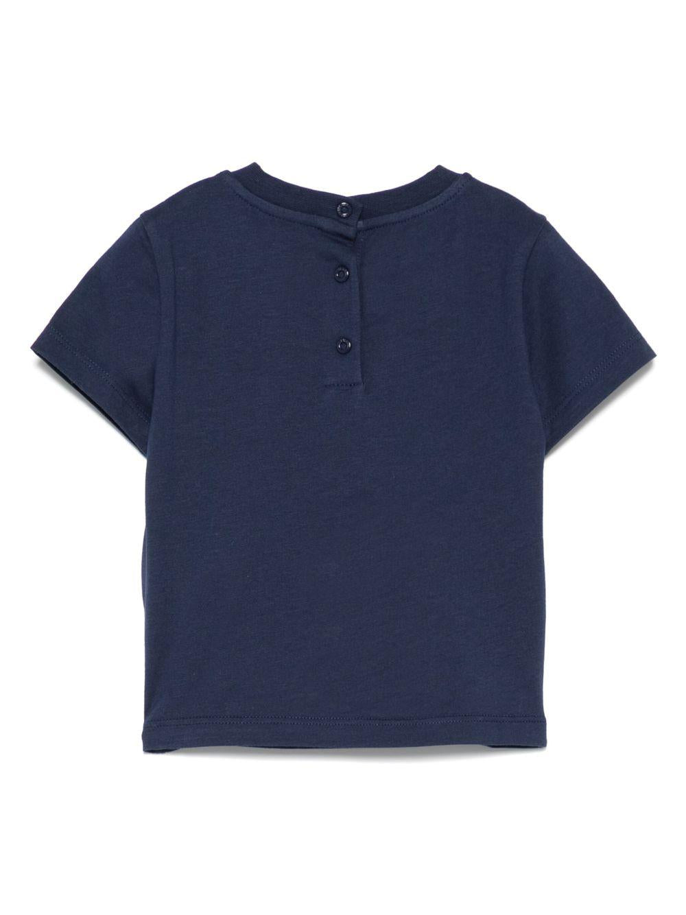 T-shirt per neonato Fendi Kids blu con stampa BMI262 7AJ F1I11 FENDI KIDS 