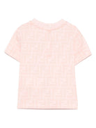 T-shirt per neonato Fendi Kids rosa con stampa FF BUI097 ATRV F1RX7 FENDI KIDS 