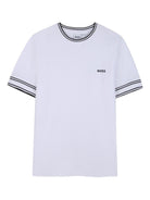 T-shirt per bambino Boss Kids bianco con logo sul petto J52981 10P BOSS KIDS 