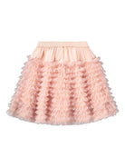 Gonna Blissus per bambina Molo rosa con ruches a strati 2S26D116 8058 MOLO 