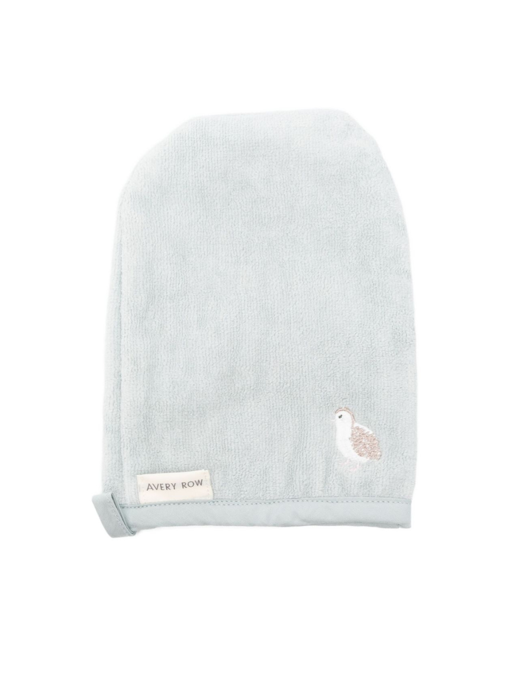 Guanto da bagno per neonati Avery Row azzurro in cotone biologico BMIQUA QUAIL AVERY ROW 