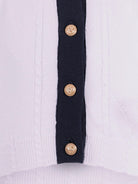 Canotta per bambina Balmain Kids bianca e nera con dettagli bottoni dorati BY9A32 X0018 100BL BALMAIN KIDS 