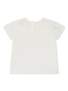 T-shirt per neonata Bonpoint Cira bianco con stampa con testo C05XTSK00002 102 BONPOINT 