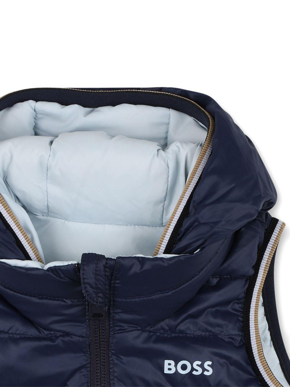 Gilet per bambino Boss Kids blu con design reversibile J52474 791 BOSS KIDS 