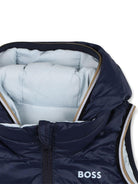 Gilet per bambino Boss Kids blu con design reversibile J52474 791 BOSS KIDS 