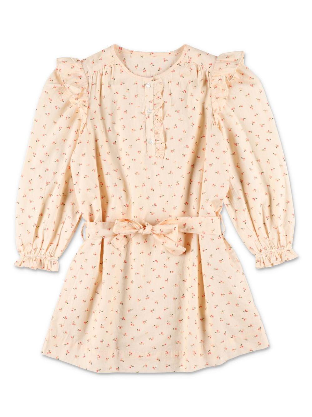 Abito Tosca con stampa per bambina Bonpoint rosa con scollo rotondo W04GDRW00022 621 BONPOINT 