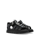 Sandali per bambina Versace Kids nero con placca Medusa 10179051A00138 1B00P VERSACE KIDS 