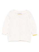 Cardigan per neonati Gensami Kids bianco con chiusura frontale con bottoni CAR-BASIC-WP OFF WHITE GENSAMI 