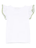 Top per neonata Mariella Ferrari bianco con dettaglio a smerlo TSC3 500 P005 MARIELLA FERRARI 