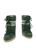 Stivali da neve Icon per bambini Moon Boot Kids verdi con fascia con logo 80D1400440 G016 MOON BOOT 
