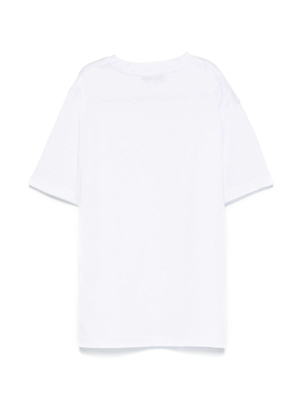 T-shirt per bambino Paolo Pecora Kids bianco con logo ricamato PP3906 BIANCO PAOLO PECORA KIDS 