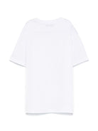 T-shirt per bambino Paolo Pecora Kids bianco con logo ricamato PP3906 BIANCO PAOLO PECORA KIDS 