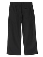 Pantaloni in misto cotone per bambino Burberry Kids nero con vita media 8095745 A1189 BURBERRY KIDS 
