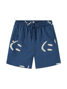 Shorts per bambino Molo Amil blu con stampa smiley all-over 1S25H203 9338 MOLO 