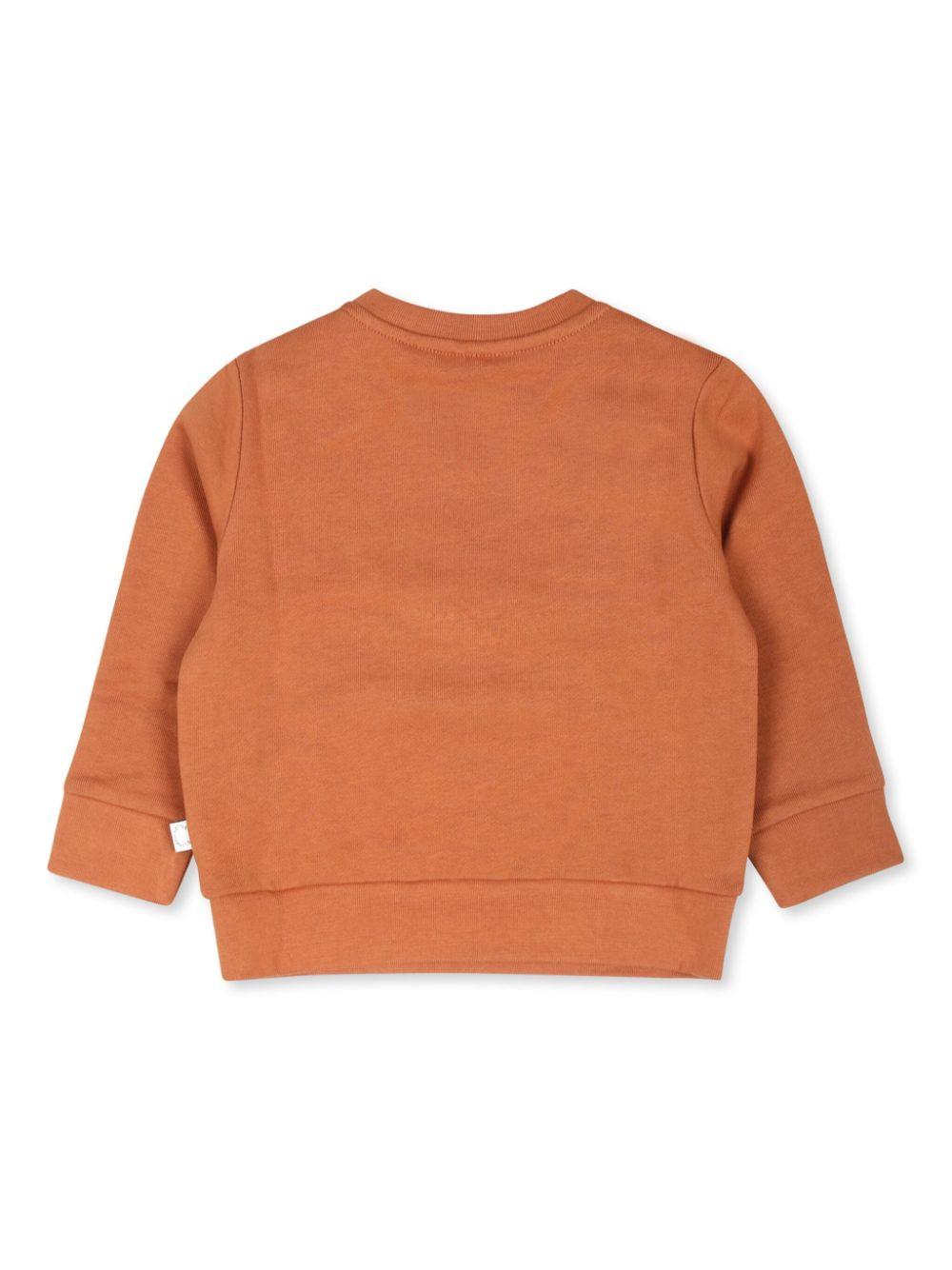 Felpa per neonato Stella McCartney Kids Horse Graphic marrone con motivo equestre TV4550 Z0453 317 STELLA McCARTNEY KIDS 