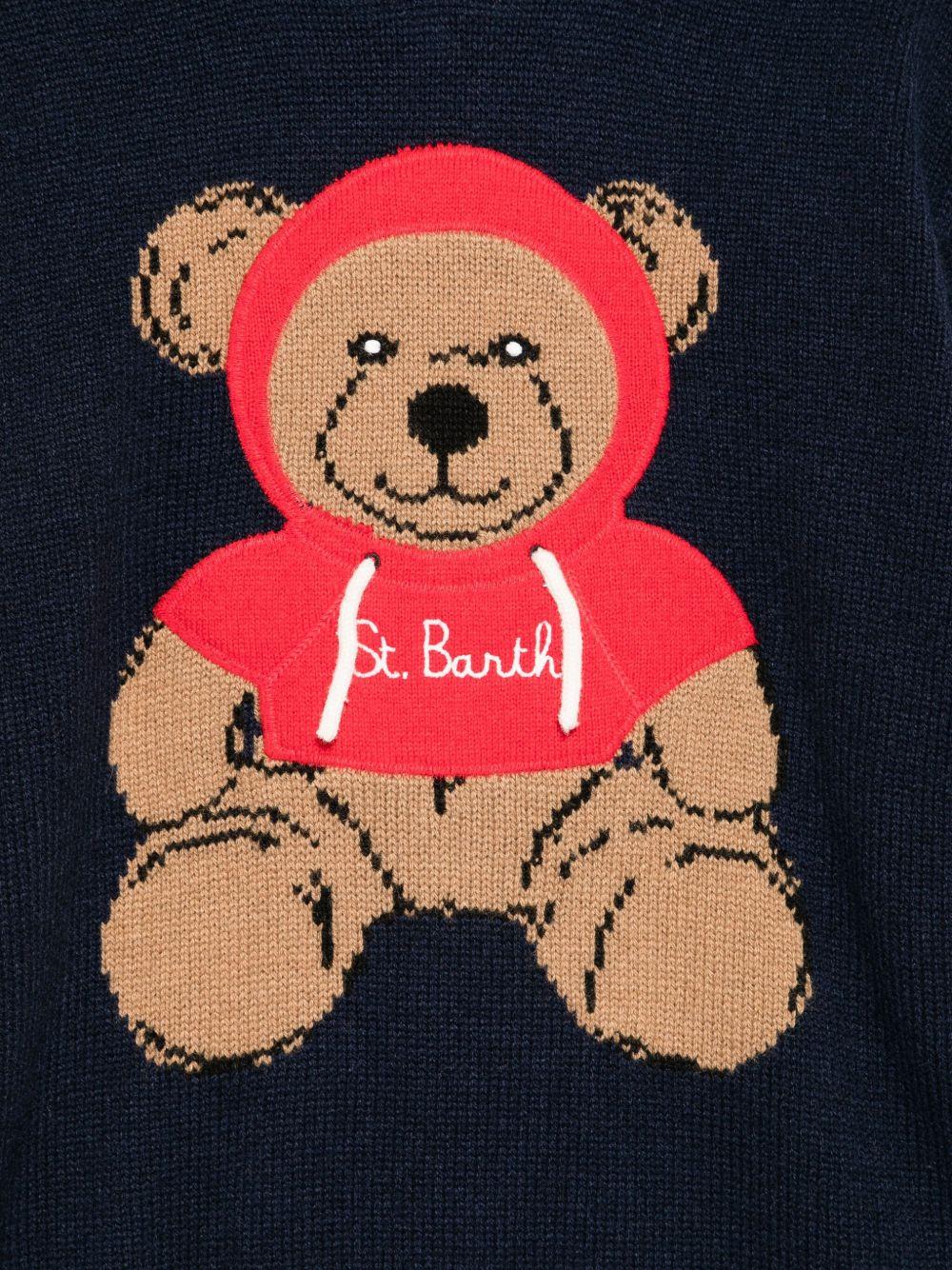 Felpa per bambino MC2 Saint Barth Kids x Trudi nera con ricamo Orsetto WOO0002 00076I MC2 ST. BARTH KIDS 