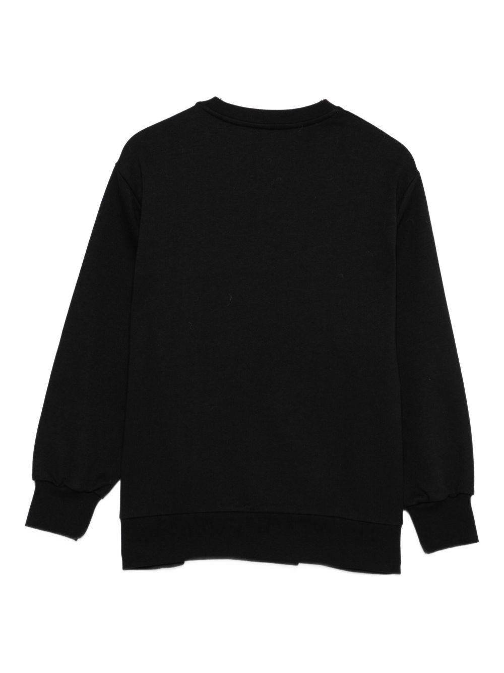 Felpa per bambina Elisabetta Franchi La Mia Bambina nero con cristalli e logo EFFE1510FF002 N075 ElISABETTA FRANCHI 