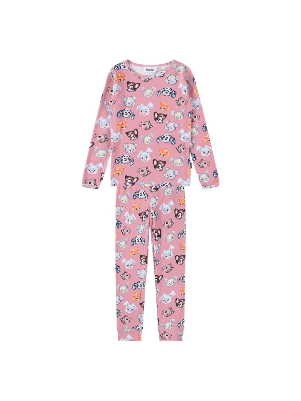 Pigiama per bambina Molo Lue rosa con stampa grafica 6W25R501 9467 MOLO 