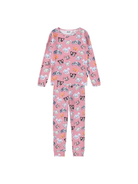 Pigiama per bambina Molo Lue rosa con stampa grafica 6W25R501 9467 MOLO 
