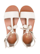 Sandali per bambina Bonpoint bianchi con cinturino a T S06GSOL00004 002 BONPOINT 