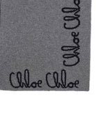 Sciarpa per bambina Chloé Kids grigia con stampa logo C20674 A46 CHLOE' KIDS 