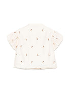 Camicia per neonata Donsje Ezrah beige con ricamo all-over 4095402NB 00003 DONSJE 