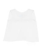 T-shirt per neonata Mariella Ferrari bianco con dettagli ricamati COA1 AZZURRO MARIELLA FERRARI 