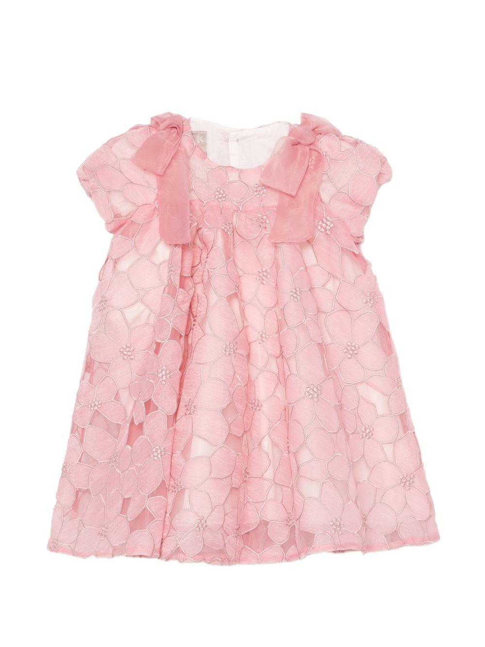 Abito per neonata La Stupenderia rosa con dettaglio fiocco 2CCAB68 X07 LA STUPENDERIA 