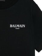 T-shirt per bambino Balmain Kids nero con stampa logo BW8P11 Z0116 930BC BALMAIN KIDS 